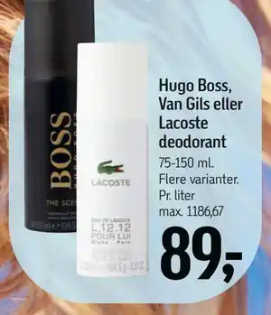 Hugo Boss, Van Gils eller Lacoste deodorant