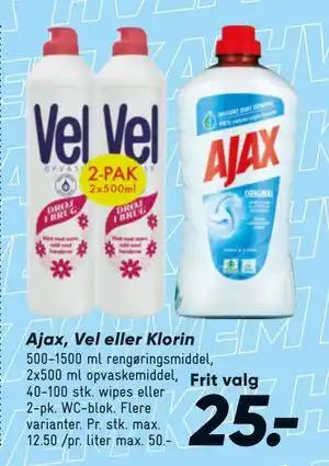 Bilka Ajax, Vel eller Klorin tilbud