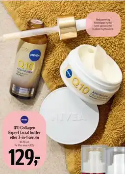 Føtex Q10 Collagen Expert facial butter eller 3-in-1 serum tilbud