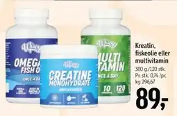 Føtex Kreatin, fiskeolie eller multivitamin tilbud