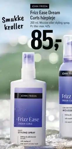 Føtex Frizz Ease Dream Curls hårpleje tilbud