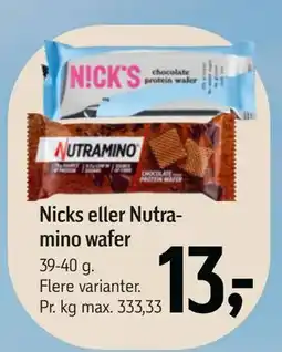 Føtex Nicks eller Nutramino wafer tilbud