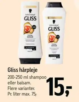 Føtex Gliss hårpleje tilbud