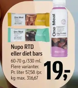 Føtex Nupo RTD eller diet bars tilbud