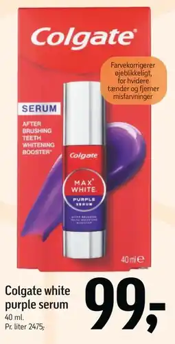 Føtex Colgate white purple serum tilbud