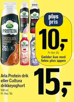 Føtex Arla Protein drik eller Cultura drikkeyoghurt tilbud