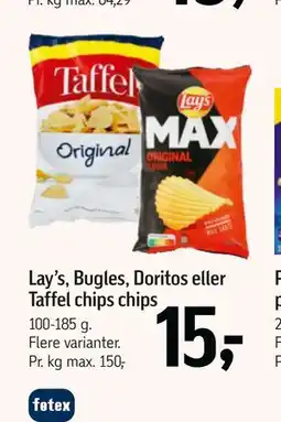 Føtex Lay’s, Bugles, Doritos eller Taffel chips chips tilbud