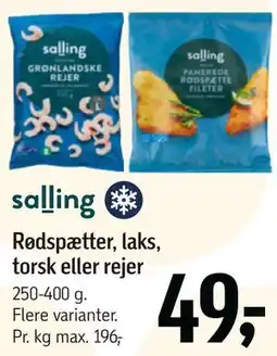 Føtex Rødspætter, laks, torsk eller rejer tilbud