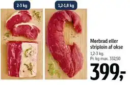 Føtex Mørbrad eller striploin af okse tilbud