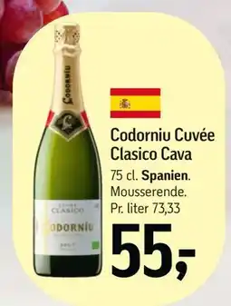 Føtex Codorniu Cuvée Clasico Cava tilbud