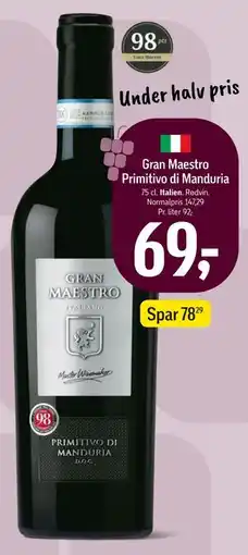 Føtex Gran Maestro Primitivo di Manduria tilbud