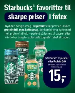 Føtex Starbucks Tripleshot eller Protein Drik tilbud