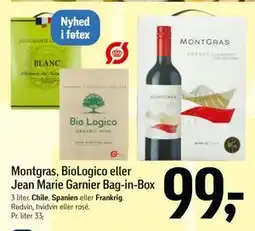 Føtex Montgras, BioLogico eller Jean Marie Garnier Bag-in-Box tilbud