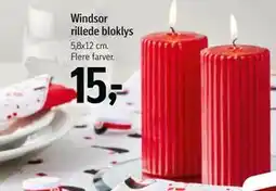 Føtex Windsor rillede bloklys tilbud