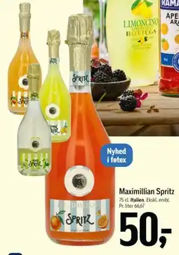 Føtex Maximillian Spritz tilbud