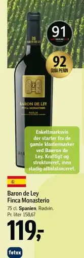 Føtex Baron de Ley Finca Monasterio tilbud