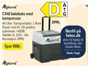Føtex CX40 køleboks med kompressor tilbud