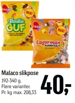 Føtex Malaco slikpose tilbud
