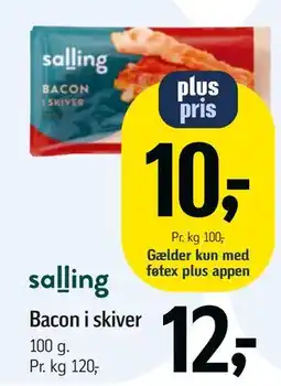 Føtex Bacon i skiver tilbud