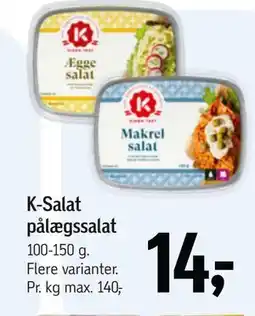 Føtex K-Salat pålægssalat tilbud