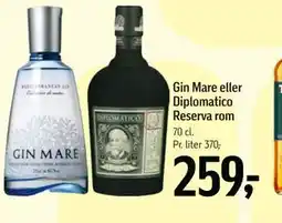Føtex Gin Mare eller Diplomatico Reserva rom tilbud