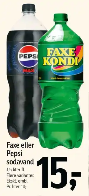 Faxe eller Pepsi sodavand