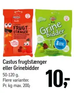 Føtex Castus frugtstænger eller Grinebidder tilbud