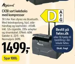 Føtex CX30 sort køleboks med kompressor tilbud
