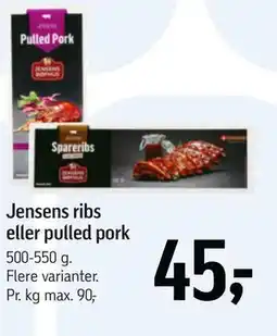 Føtex Jensens ribs eller pulled pork tilbud