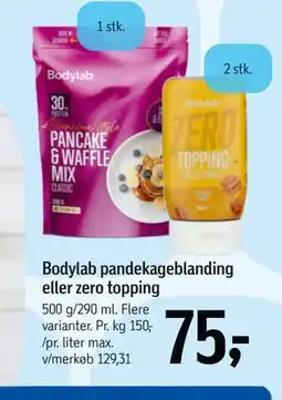 Føtex Bodylab pandekageblanding eller zero topping tilbud