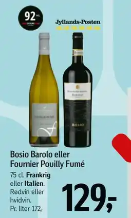 Føtex Bosio Barolo eller Fournier Pouilly Fumé tilbud