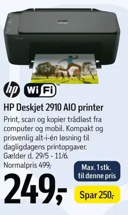 Føtex HP Deskjet 2910 AIO printer tilbud