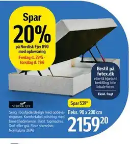 Føtex Spar 20% på Nordisk Fjer B90 med opbevaring tilbud