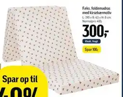 Føtex foldemadras med kirsebærmotiv tilbud