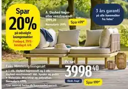 Føtex Spar 20% på udvalgte loungemøbler tilbud