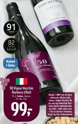 Føtex 50 Vigne Vecchie Barbera d’Asti tilbud