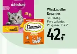 Føtex Whiskas eller Dreamies tilbud
