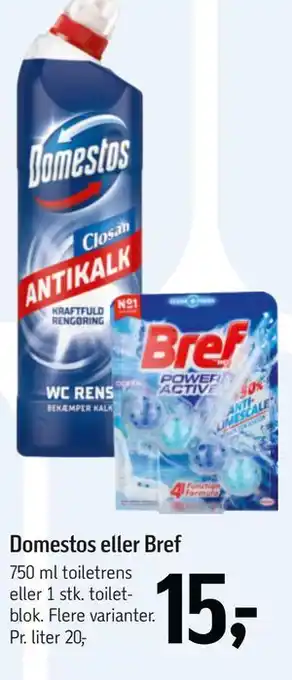 Føtex Domestos eller Bref tilbud