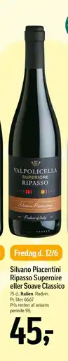 Føtex Silvano Piacentini Ripasso Superoire eller Soave Classico tilbud