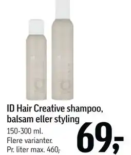 Føtex ID Hair Creative shampoo, balsam eller styling tilbud
