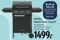 Føtex Nexgrill Classic 3 gasgrill tilbud