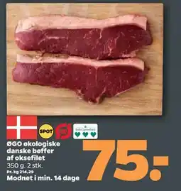 Netto ØGO økologiske danske bøffer af oksefilet tilbud