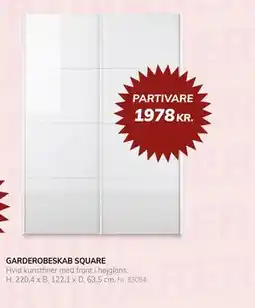 Daells Bolighus GARDEROBESKAB SQUARE tilbud