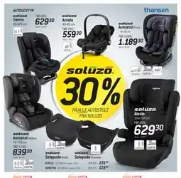 Thansen 30% PÅ ALLE AUTOSTOLE FRA SOLUZO tilbud