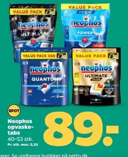 Netto Neophos opvasketabs tilbud
