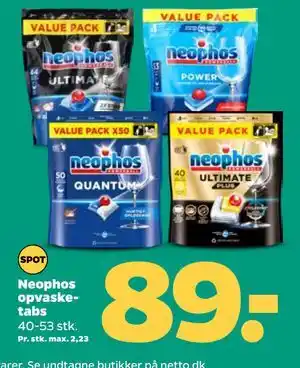 Netto Neophos opvasketabs tilbud