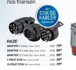 Thansen STIK OG KABLER tilbud