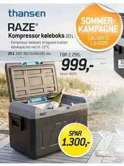 Thansen Kompressor køleboks tilbud
