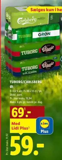 Lidl TUBORG/CARLSBERG Øl tilbud