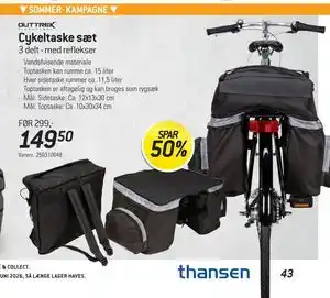 Thansen Cykeltaske sæt tilbud